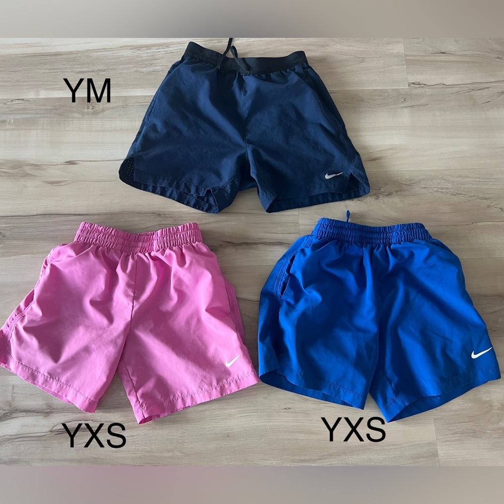 Nike Kids Shorts Set - Navy, Pink, and Royal Blue